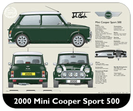 Mini Cooper Sport 2000 (green) Place Mat, Small